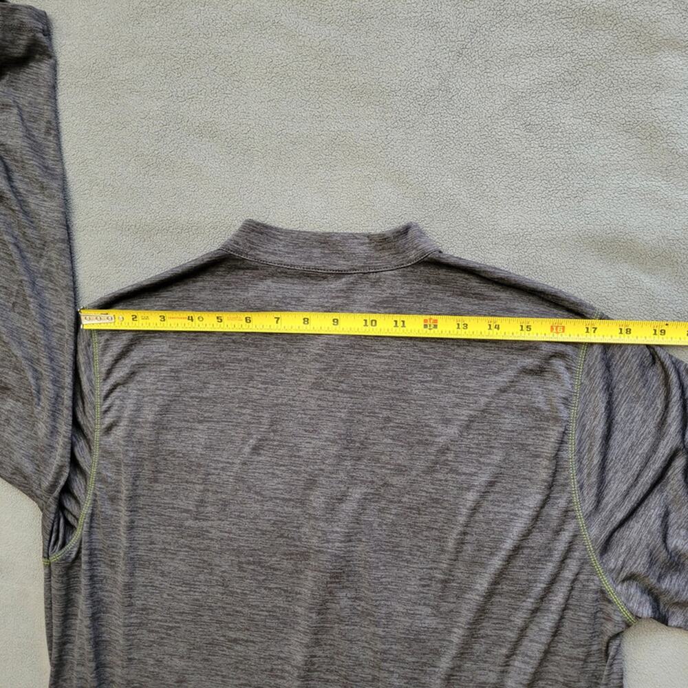 Core 365 Long Sleeve Activewear Shirt Mens Medium VNeck Reflective Stripe Gray - Picture 8 of 12